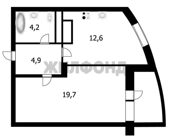 
  Продается 1-комн. квартира 42 м². Фото 18.