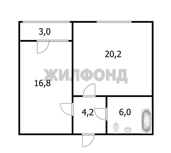 
  Продается 2-комн. квартира 47 м². Фото 20.