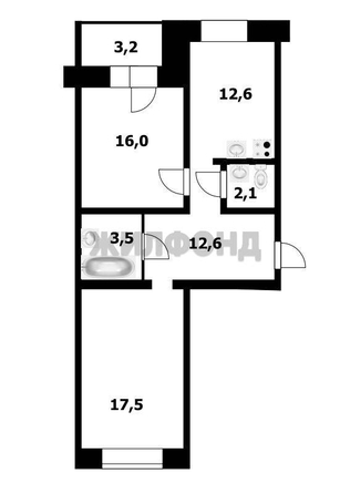 
  Продается 2-комн. квартира 65 м². Фото 17.