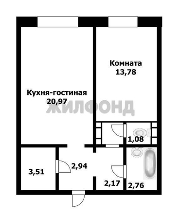 
  Продается 2-комн. квартира 48.5 м². Фото 19.