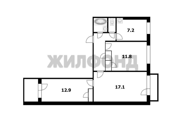 
  Продается 3-комн. квартира 63.4 м². Фото 24.