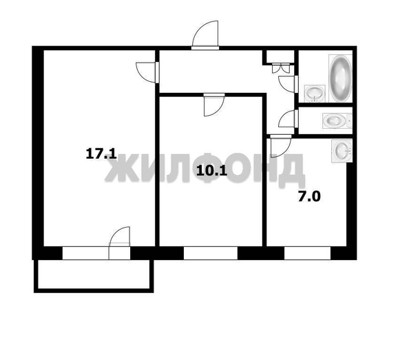 
  Продается 2-комн. квартира 45.4 м². Фото 10.