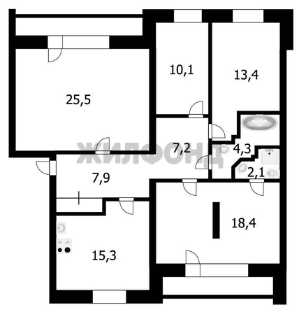 
  Продается 3-комн. квартира 109.2 м². Фото 13.