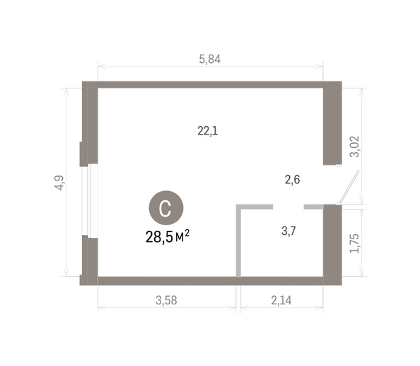 
  Продается студия 28.45 м², в ЖК Город на озере. Фото 1.