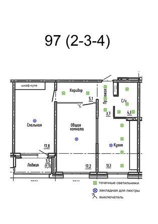 
  Продается 2-комн. квартира 63.6 м², в ЖК Акварельный 4.0. Фото 1.