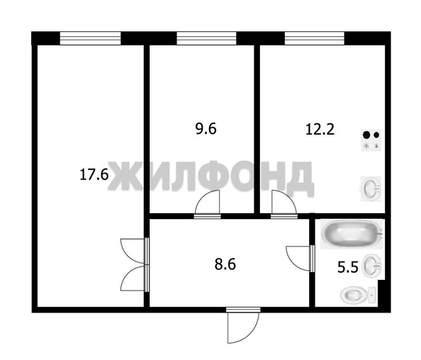 
  Продается 2-комн. квартира 51.5 м². Фото 9.