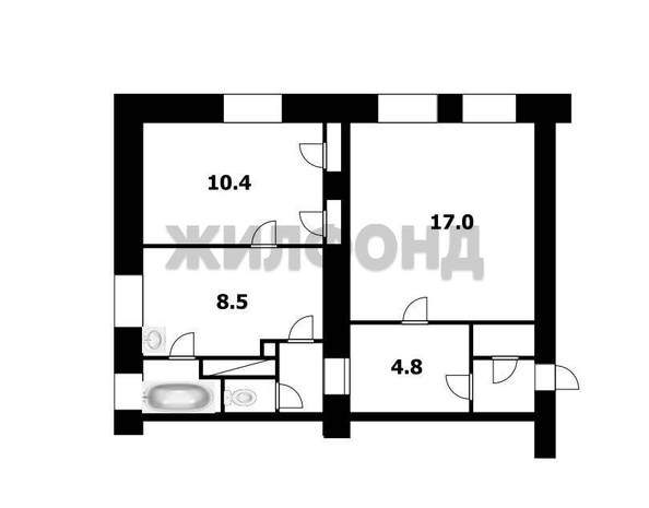 
  Продается 2-комн. квартира 47.5 м². Фото 2.