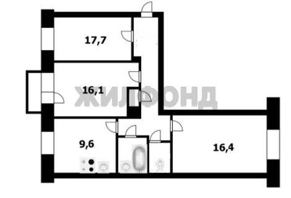 
  Продается 3-комн. квартира 78.8 м². Фото 2.
