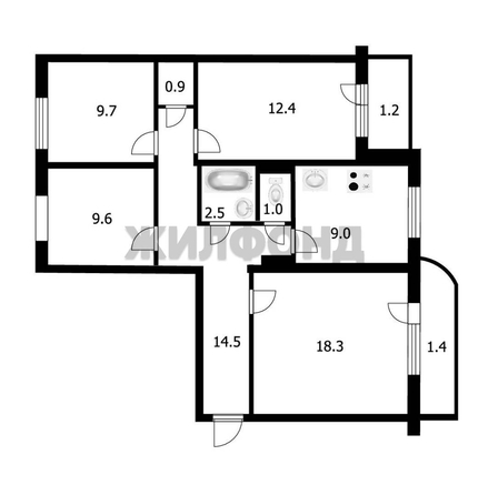
  Продается 4-комн. квартира 76.7 м². Фото 12.