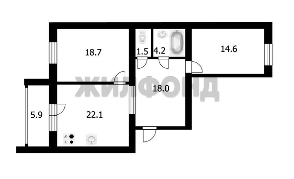 
  Продается 3-комн. квартира 85 м². Фото 1.