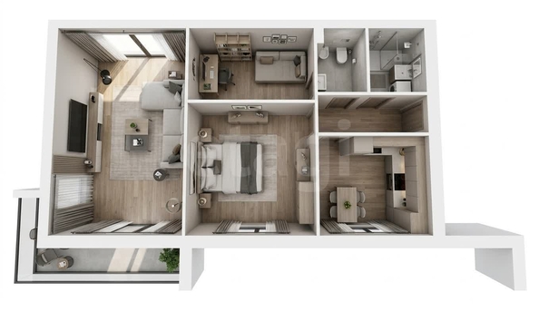 
  Продается 2-комн. квартира 56.2 м². Фото 3.