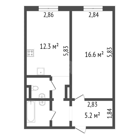 
  Продается 1-комн. квартира 42.1 м². Фото 14.