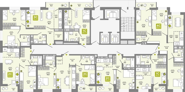 
  Продается 2-комн. квартира 46.9 м², в ЖК Счастливый квартал, дом 2. Фото 1.