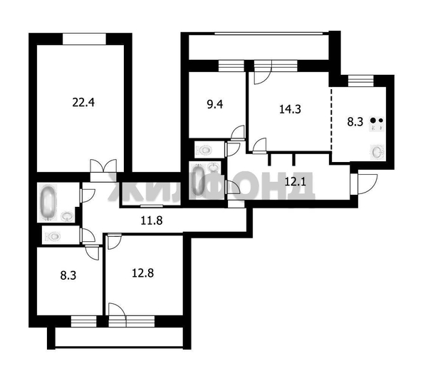 
  Продается 4-комн. квартира 108.8 м². Фото 22.