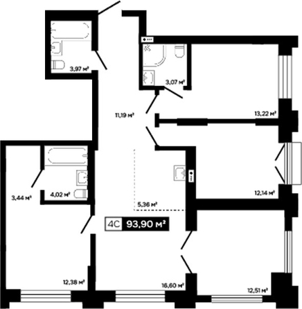 
  Продается 2-комн. квартира 81.39 м², в ЖК Платина. Фото 1.