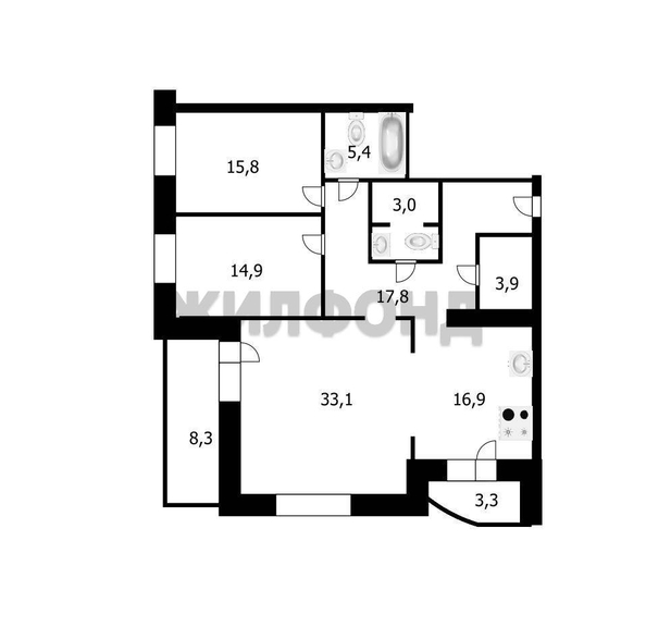 
  Продается 3-комн. квартира 113.3 м². Фото 15.