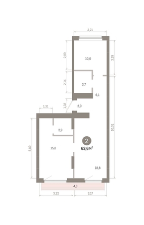 
  Продается 2-комн. квартира 63.6 м², в ЖК Лебедевский квартал, д 1. Фото 1.