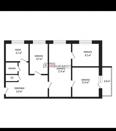 
  Продается 4-комн. квартира 62.2 м². Фото 18.