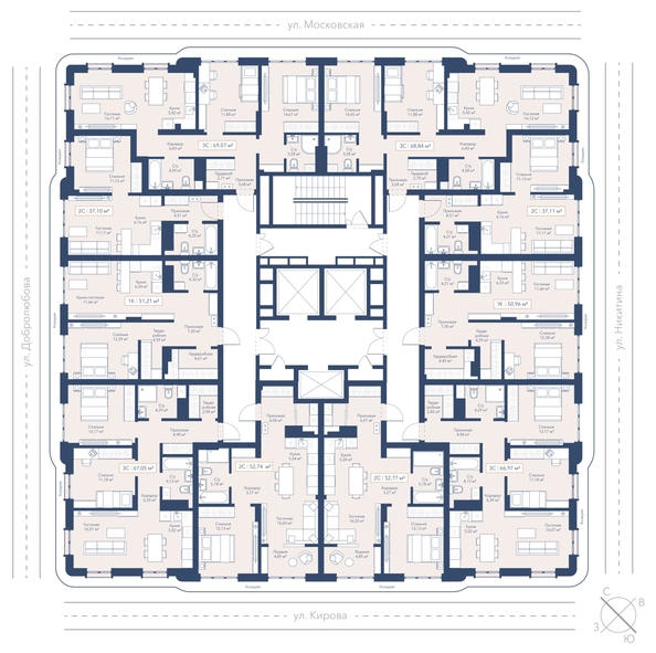 
  Продается 1-комн. квартира 37.1 м², в ЖК Виларт, дом 2. Фото 2.
