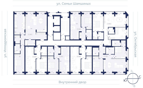 
  Продается 1-комн. квартира 46.55 м², в ЖК Юнити Центр. Фото 2.