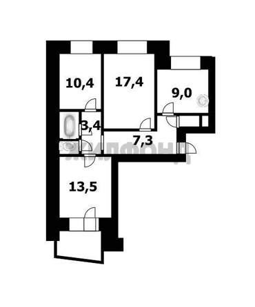 
  Продается 3-комн. квартира 66.4 м². Фото 14.