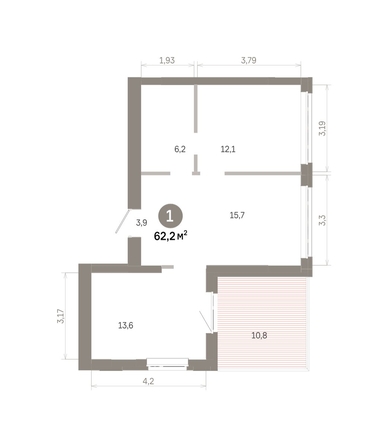 
  Продается 1-комн. квартира 62.27 м², в  Квартал Молодость, дом 1. Фото 1.