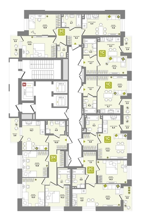 
  Продается 3-комн. квартира 59.5 м², в ЖК Счастливый квартал, дом 1. Фото 1.