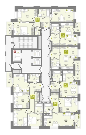 
  Продается студия 29 м², в ЖК Счастливый квартал, дом 1. Фото 2.