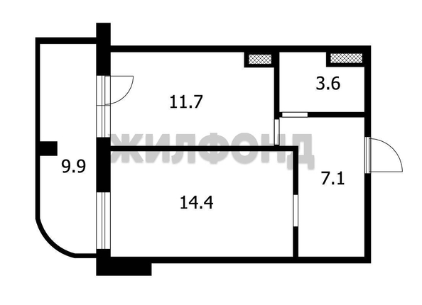 
  Продается 1-комн. квартира 36.8 м², в ЖК Ельцовский, 1-2 б/с. Фото 16.