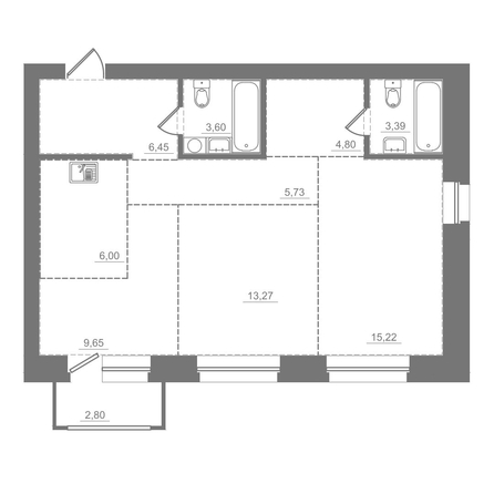 
  Продается 2-комн. квартира 70.91 м², в ЖК Спектр, дом 9. Фото 2.