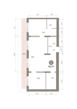 
  Продается 2-комн. квартира 85.72 м², в ЖК Европейский берег, дом 32. Фото 1.