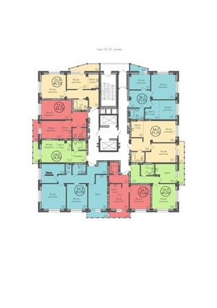 
   Продам 2-комнатную, 37.09 м², Red Fox (Ред Фокс) , дом 6/1

. Фото 1.