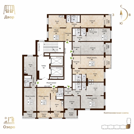 
   Продам 2-комнатную, 53.2 м², Новый горизонт, дом 4

. Фото 1.