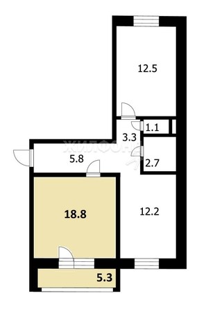 
   Продам комнату, 18.8 м², 2-й (4 мкр.) кв-л, 204/1

. Фото 8.