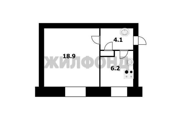 
   Продам 1-комнатную, 29.4 м², 1-й Трикотажный пер, 6

. Фото 6.