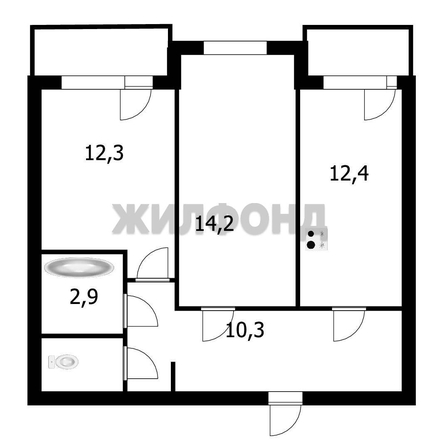 
   Продам 2-комнатную, 56.8 м², Планетная ул, 55/2

. Фото 12.