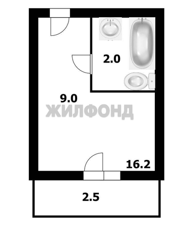 
   Продам студию, 16.2 м², Зорге ул, 78

. Фото 8.