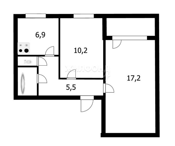 
   Продам 2-комнатную, 45.3 м², 1905 года ул, 28

. Фото 1.