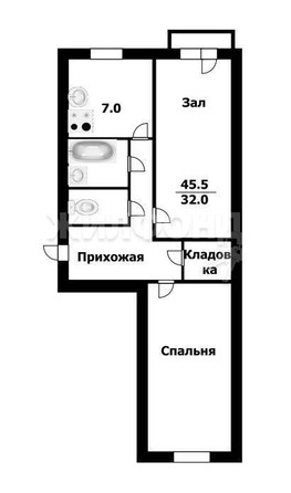 
   Продам 2-комнатную, 45.5 м², Зорге ул, 35

. Фото 7.