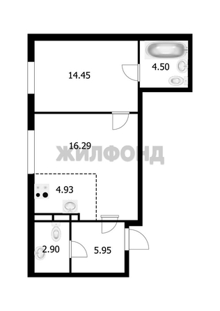 
   Продам 2-комнатную, 50 м², Народная ул, 59

. Фото 16.