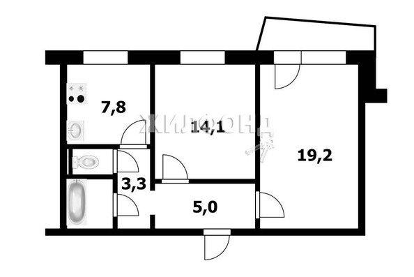 
   Продам 2-комнатную, 52.4 м², Ветлужская ул, 30

. Фото 11.