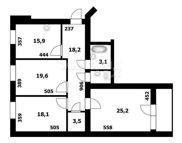 
   Продам 3-комнатную, 108.8 м², Стартовая ул, 1

. Фото 21.