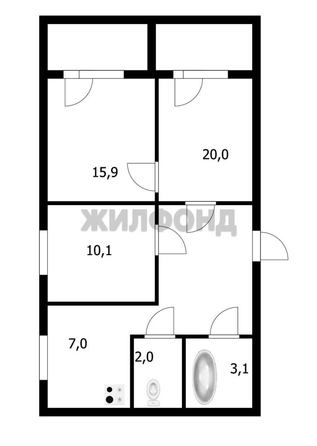 
   Продам 3-комнатную, 61 м², Кропоткина ул, 138

. Фото 17.