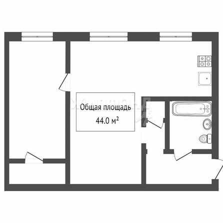 
   Продам 2-комнатную, 44.5 м², Достоевского ул, 3

. Фото 1.