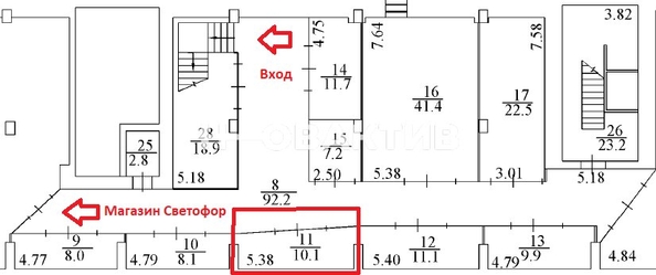 
   Продам торговое помещение, 11 м², Зорге ул, 197

. Фото 2.