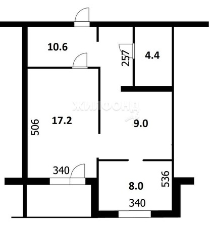 
   Продам 2-комнатную, 51.1 м², Заречная ул, 29

. Фото 12.