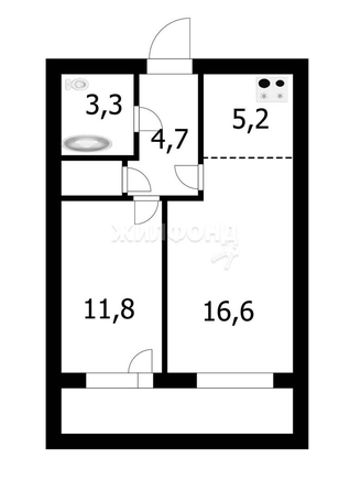 
   Продам 2-комнатную, 43 м², Горский мкр, 10

. Фото 1.