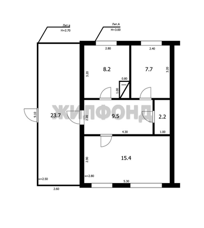 
   Продам 2-комнатную, 43 м², Восход ул, 3

. Фото 7.