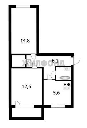 
   Продам 2-комнатную, 44.7 м², Звездная ул, 18

. Фото 11.