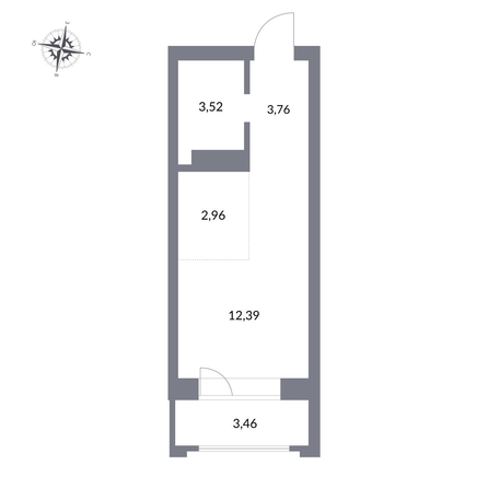 
   Продам студию, 22.63 м², Державина ул, 50

. Фото 1.